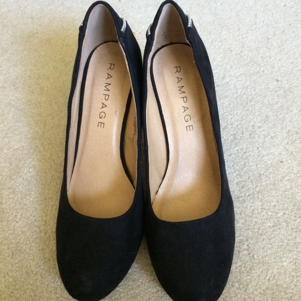 Black leather shoes